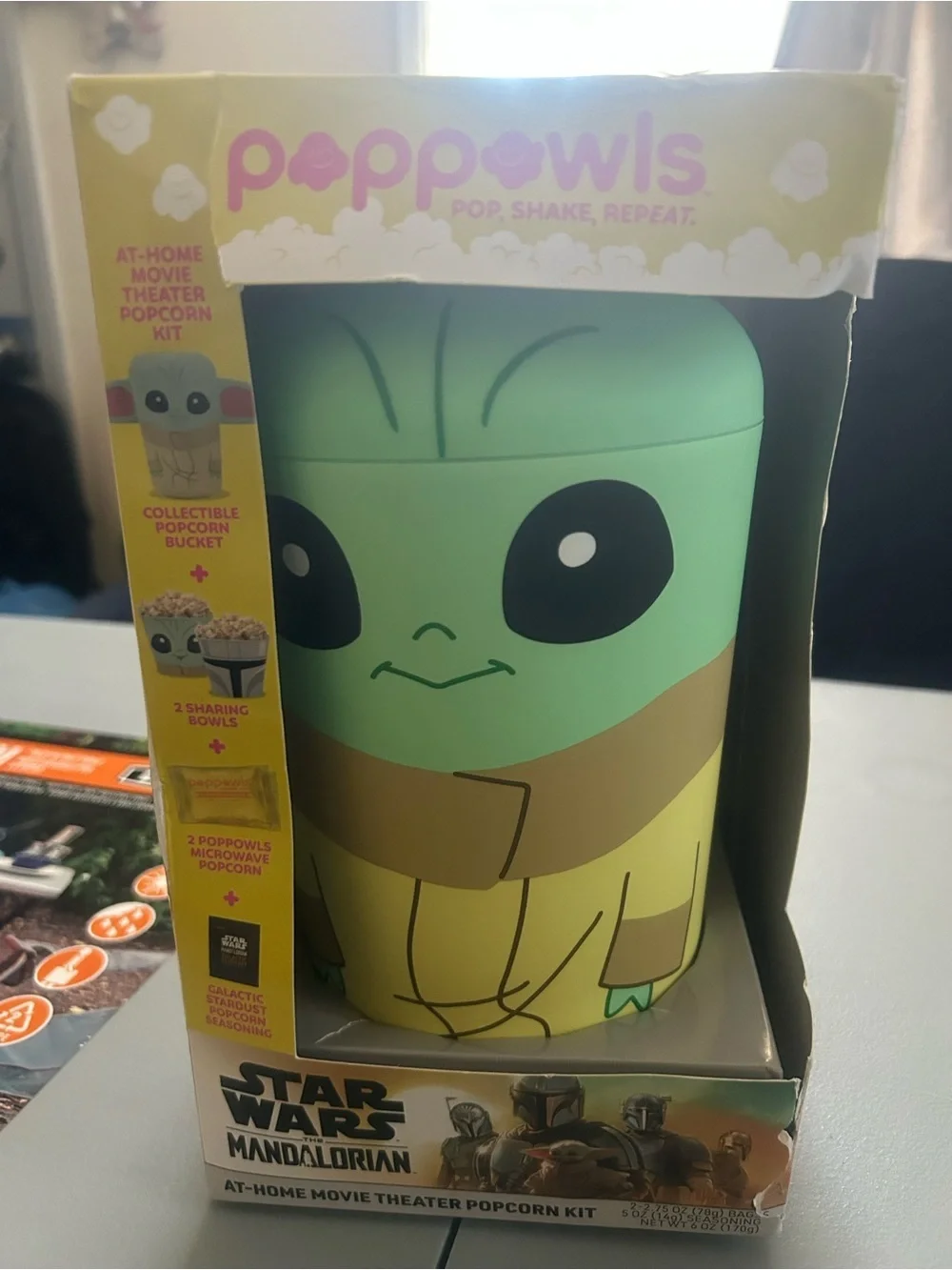 Star Wars Grogu Green and Tan Kids Popcorn Bucket